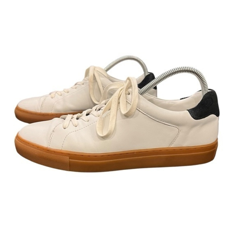 Nordstrom Men Jace Low Top Casual Sneakers Size 8.5 White Leather Lace Up Shoes